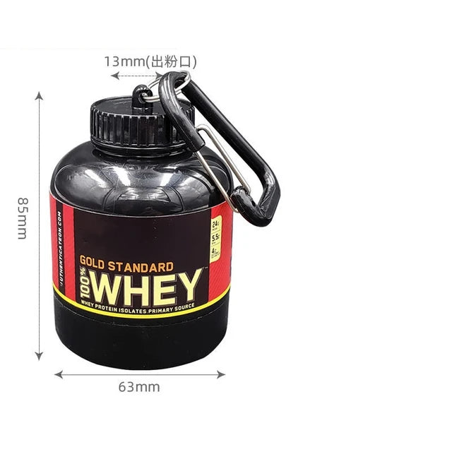 Portable Protein Powder Whey Bottle With Keychain Health Funnel Medicine Box Small Mini Cup Outdoor camping Container