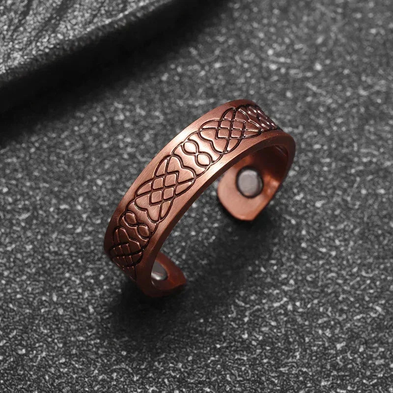 Gold Color Cute Cat Head Chain with Glasses Ring Green Zircon Animal Dog Adjustable Ring Men and Women Hip Hop Trendy Jewelry