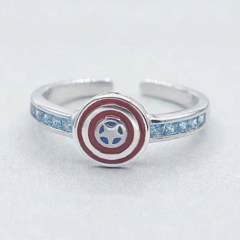 Punk Excalibur Open Ring Vintage Medieval Templar Shield Ring Men's Domineering Cool Trend Jewelry Gift