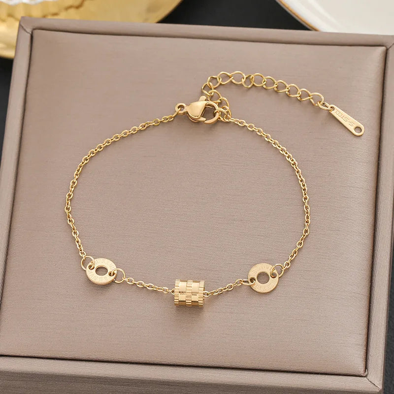 316 Stainless Steel Butterfly Heart Belt Twist Multilayer Chain Bracelet For Women Jewelry Party Gifts Bijoux Pulsera