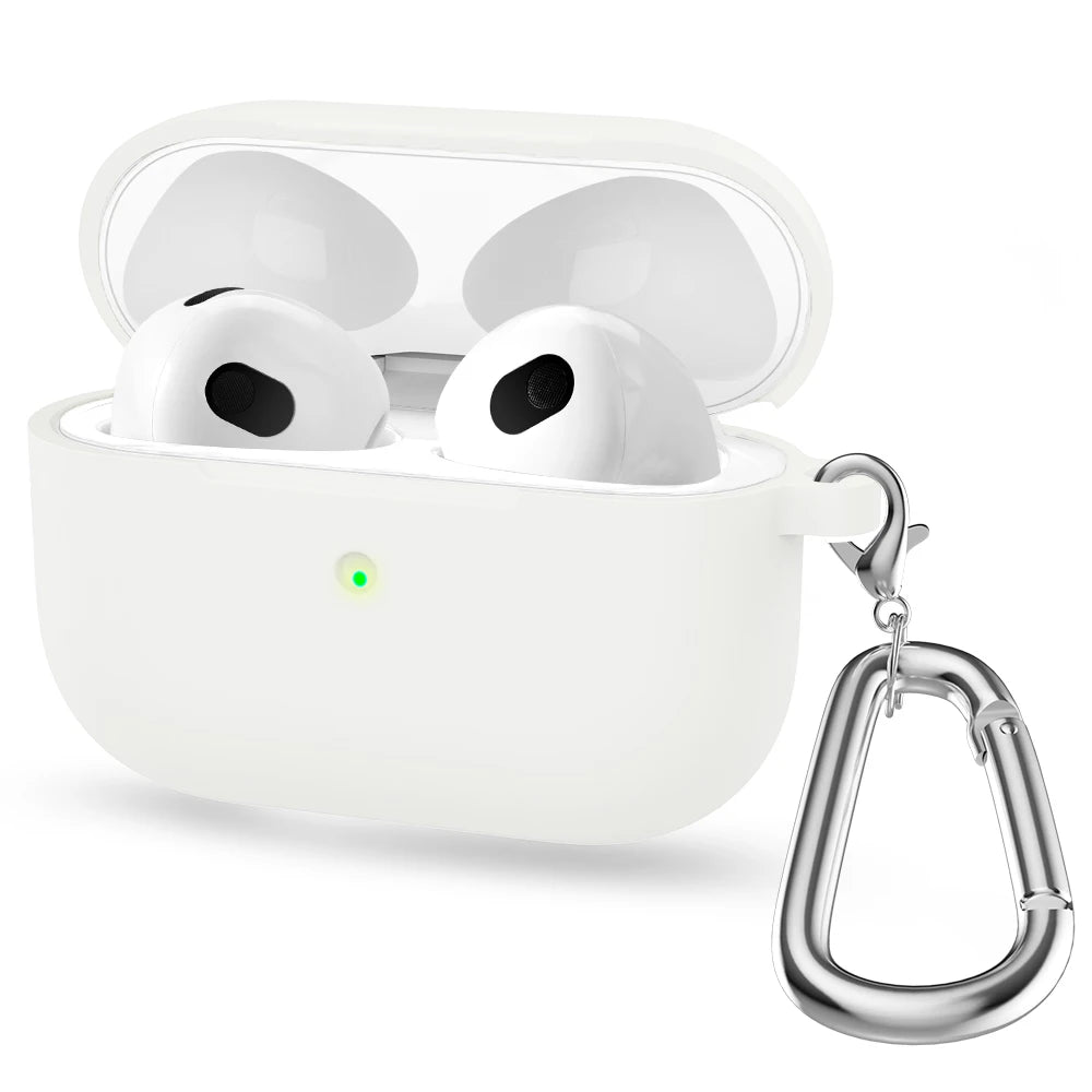 Origin Soft Silicone For Apple Airpods 3 Protective Case Bluetooth Wireless Earphones Cover Shell for Air Pods 3rd gen With Hook