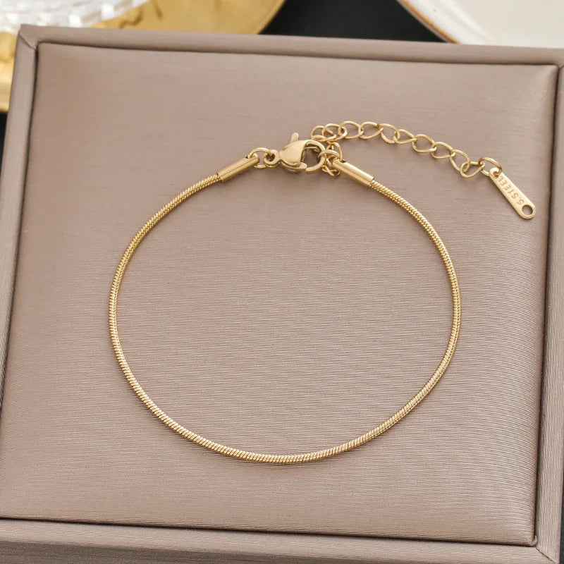 316 Stainless Steel Butterfly Heart Belt Twist Multilayer Chain Bracelet For Women Jewelry Party Gifts Bijoux Pulsera