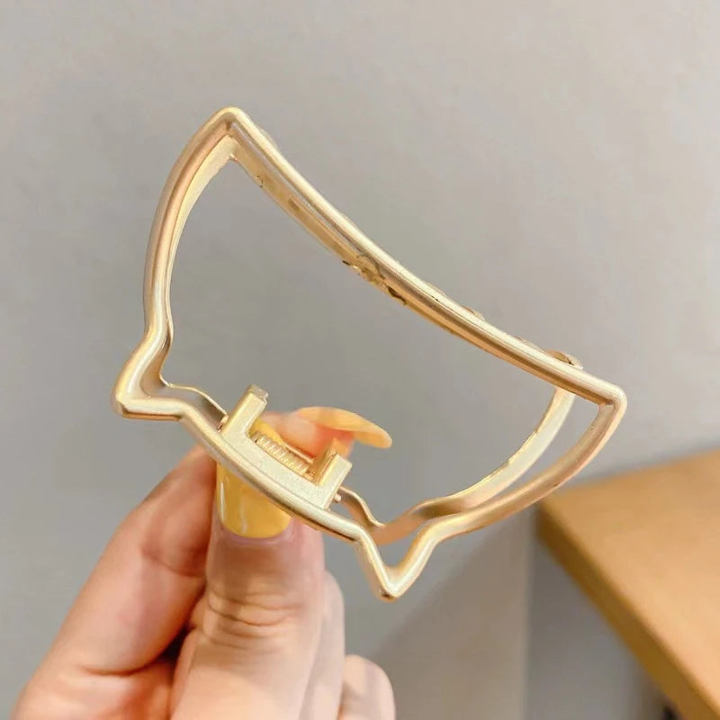 New Geometric Metal Hair Clips Elegant Gold Color Hair Claws for Women Vintage Hairpin Trendy Girls Hair Accessories