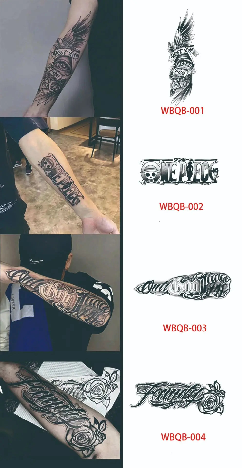 Long Lasting Temporary Tattoo Stickers Men Arm Sleeve Body Painting Juice Ink Fake Tattoo For Male Adult Semi Permanent Tattoos