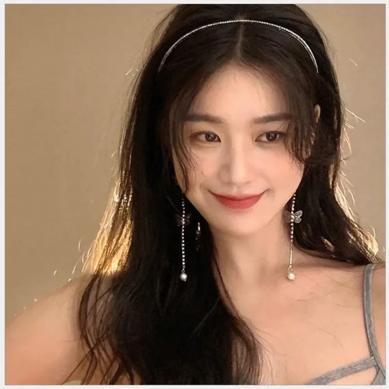 Shiny Rhinestone English Letters Happy Birthday Headband for Women Zinc Alloy Material  Party Jewelry Popular Hair Accessory