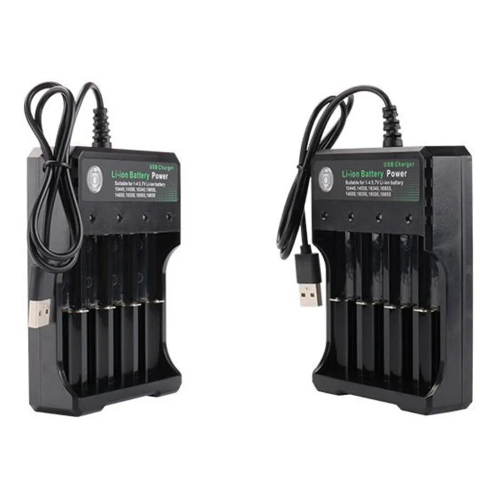 2 3 4 Slot 18650 Charger LiIon Battery 4.2V USB Independent Charging Portable Electronic 18500 16340 14500 26650 Battery Charger
