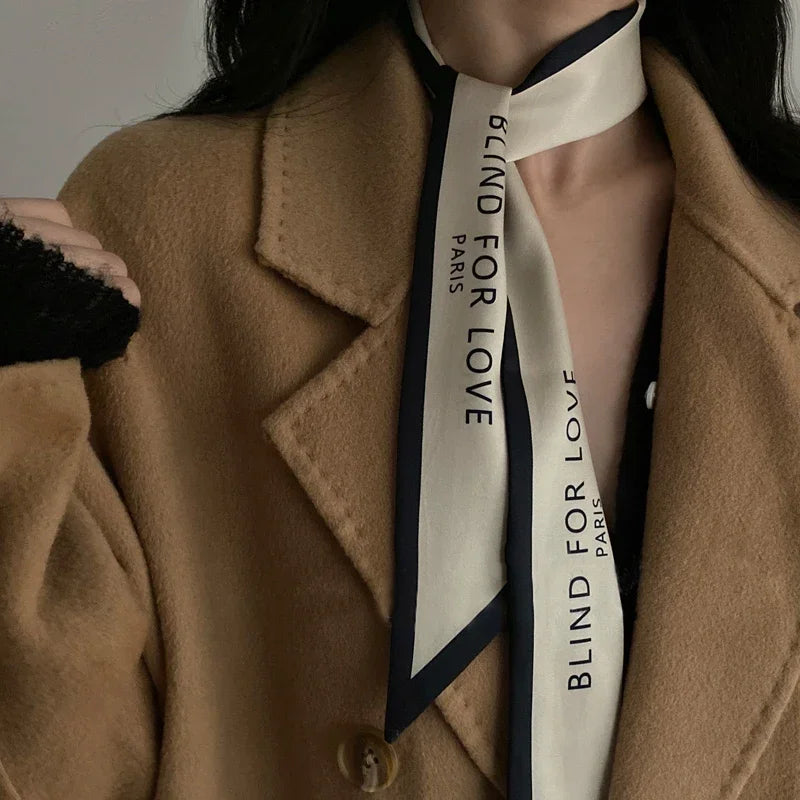 2024 New Luxury Brand Scarf Tarot Women Scarf Bag Hair Skinny Silk Scarves Design Foulard Neckerchief Headband For Ladies