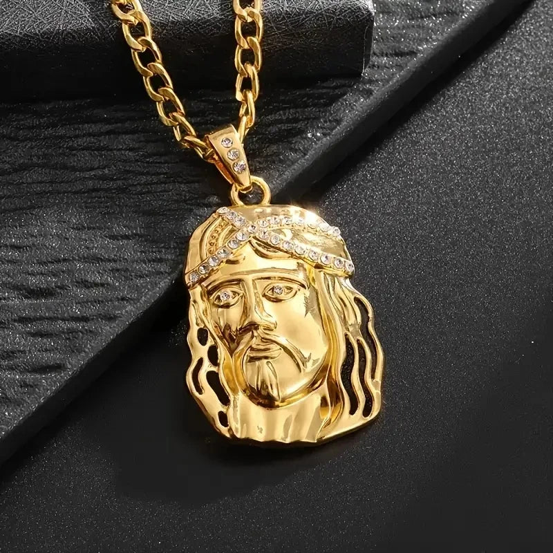 Exquisite Christ The Savior Jesus Necklace Men Women Religious Prayer Lucky Amulet Jewelry