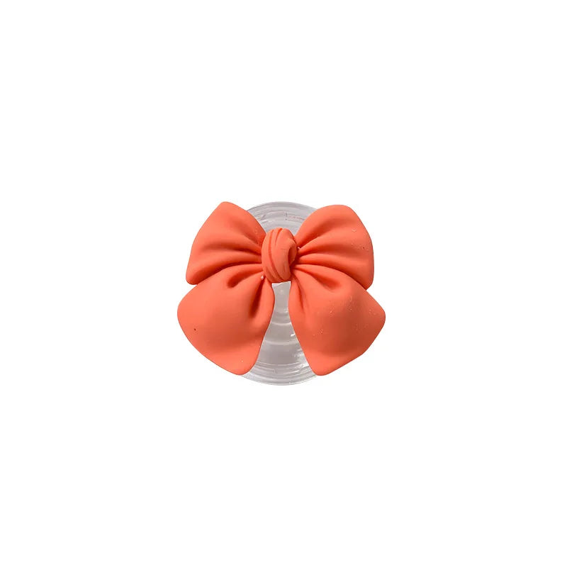 Cute Colorful Bowknot Phone Grip Expandable Desktop Stand Macaron Resin Butterfly Knot Foldable Holder Mobile Accessory