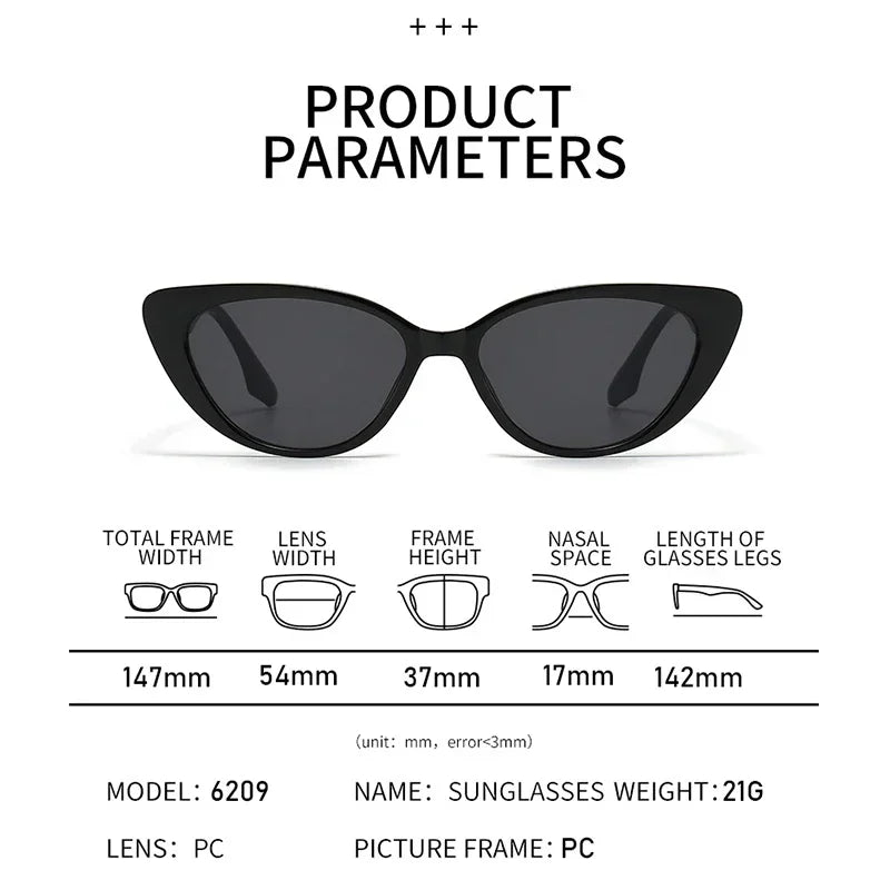 Vintage Cat Eye Women Sunglasses Vintage Small Frame Sun Glasses for Men Luxury Brand Design Outdoor Eyewear UV400