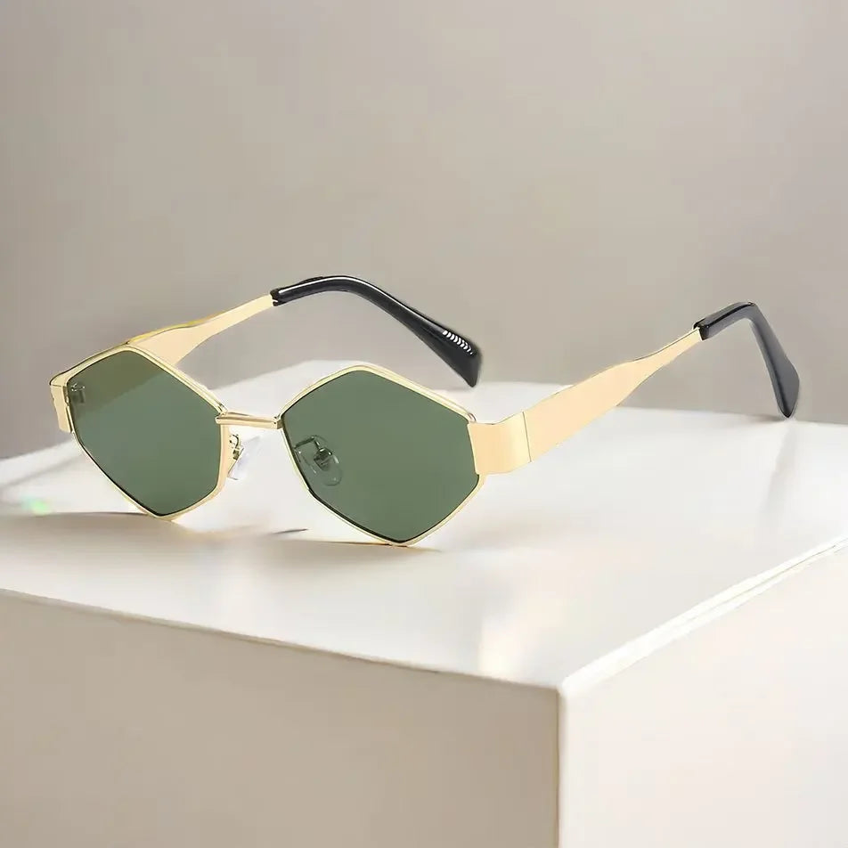Fashion Hexagon Sunglasses Women 2025 Luxury Brand Design Unique Polygon Sun Glasses Men Vintage Small Frame Eyewear Shades