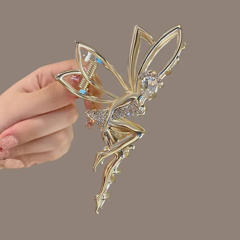 Fashion Large Elf Hair Claw For Women Girls Clamps Hair Crab Metal Ponytail Hair Clip Claw Accessories Headwear Tiara Hairpin