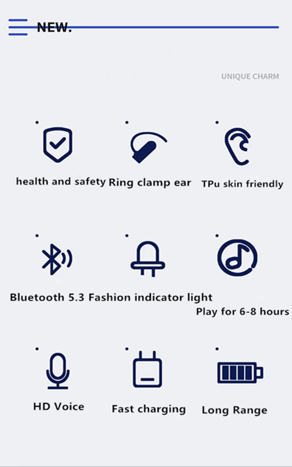 Bone Conduction Earbuds Waterproof Mini Single Ear Clip Earphone Bluetooth-compatible 5.3 Wireless Headphone for Call Smartphone