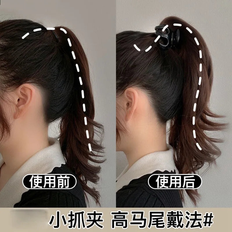 머리핀 Fashion Hight Ponytail Hair Claw Clip Acrylic Small Hair Claws Women Girls Shark Clips Headwear Barrette Hair Accessories