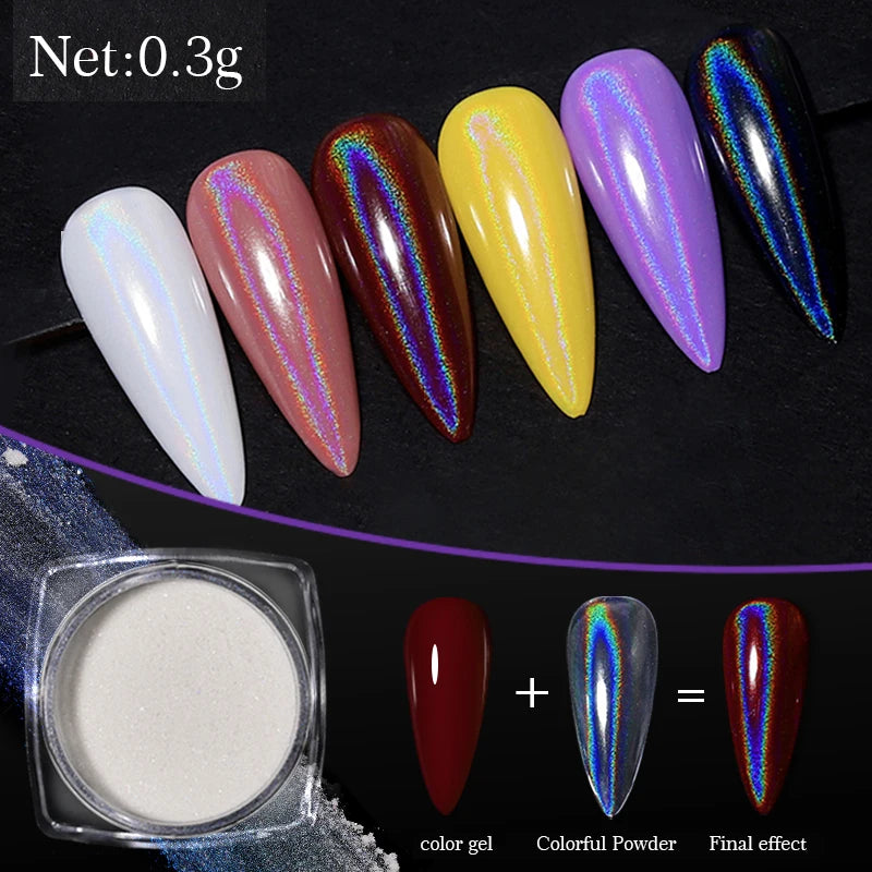 1 Box Red Cat Magnetic Powder Water Light Pink Cat Magnetic Effect Nail Chrome Pigment Dust Manicure New Year Nail Art Supplies