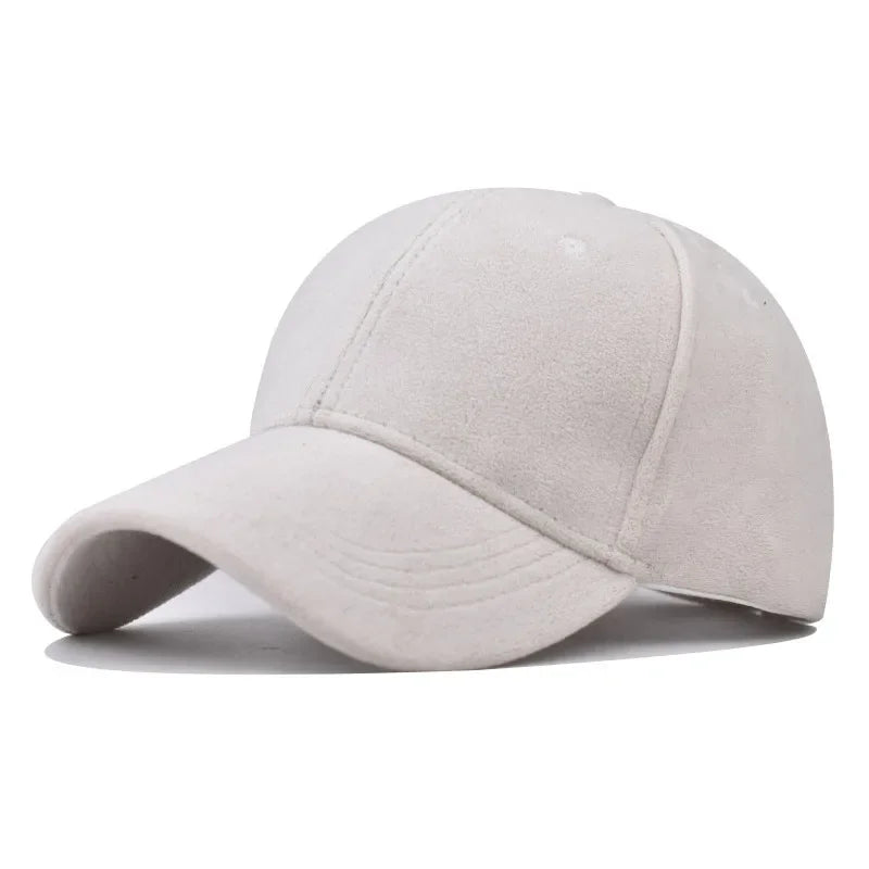 Solid Suede Retro Unisex Cap Casual Plain Baseball Cap Adjustable Snapback Hats For Women Men Hip Hop Cap Street Dad Hat