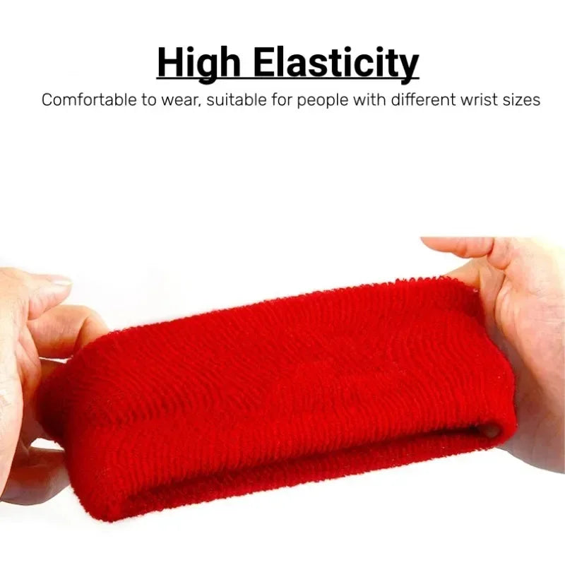Cotton Fitness Run Sweatband Gym Wristband Sport Bracers Sweat Towel Wrist Support Band Cuff Tennis Wrist Guard Protector Strap