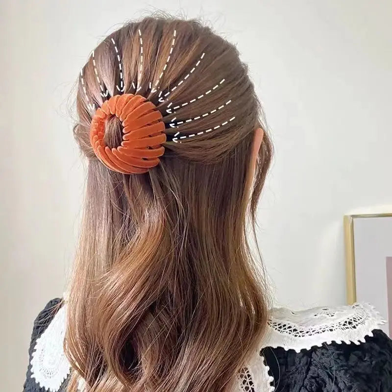Ponytail Hair Rings Clips Hair Clips Women Bird Nest Shaped Hair Hairpin Simple Magic Lazy Braider Tool Women Hair Accessories