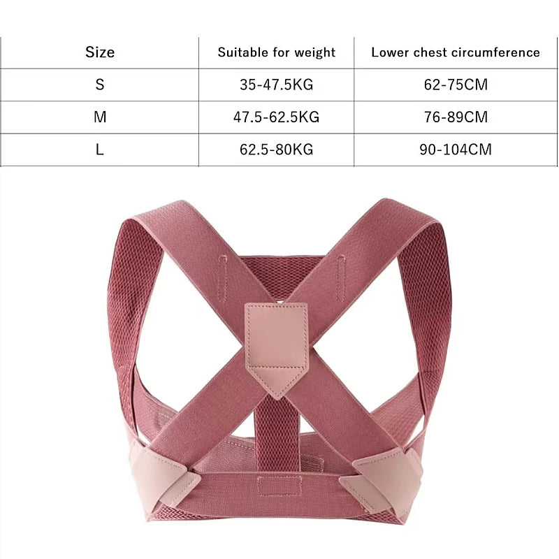 Invisible Back Posture Corrector Adjustable Back Brace Support Belt Spine Back Shoulder Lumbar Posture Correction for Women