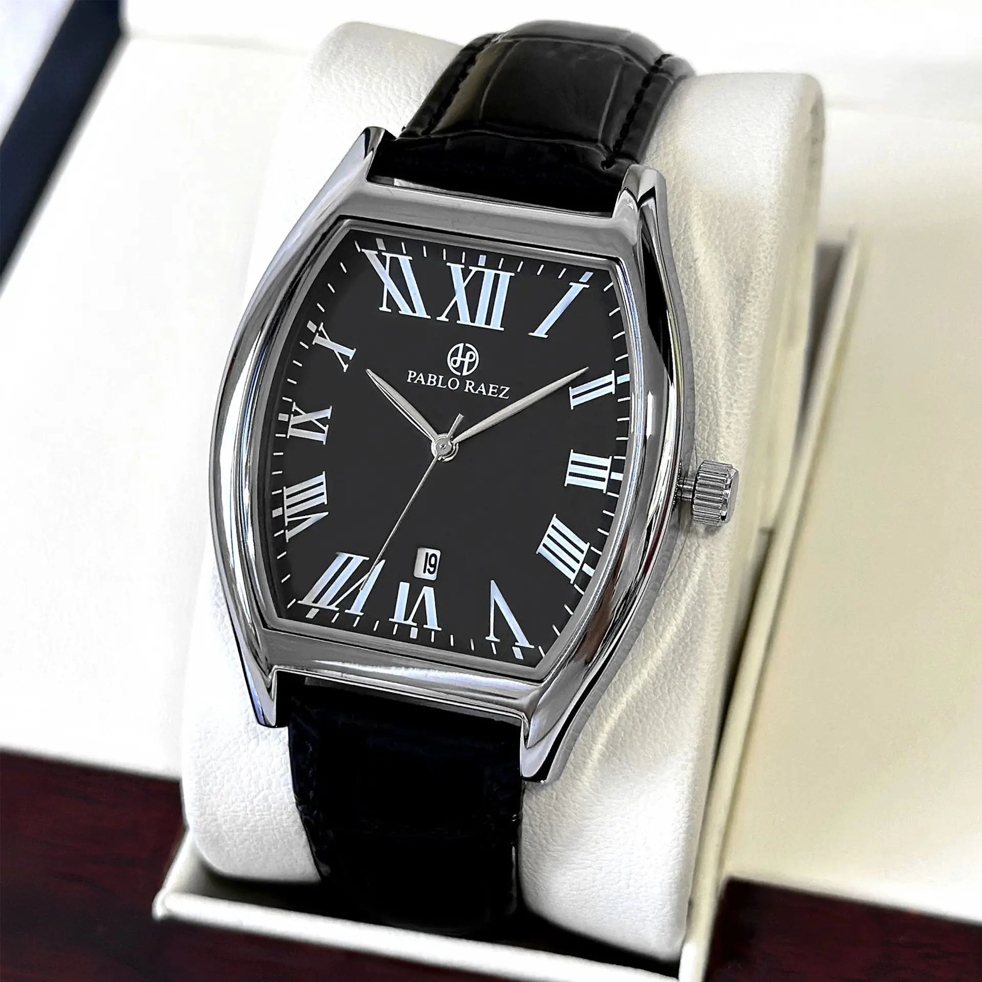 Men watch brand business square plate waterproof belt wine barrel shape simple temperament male fashion quartz watches