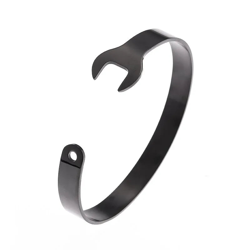 Creative Design Cutlery Knife Fork Men Bangles Women Stainless Steel Friendship Arm Cuff Open Bracelet Fun Trend Jewelry