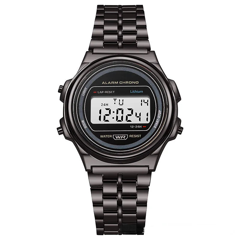 Retro Square Electronic Watches Digital Display Women Men Watch Rose Gold Silver Luxury Ladies Wristwatches Relojes Para Mujer