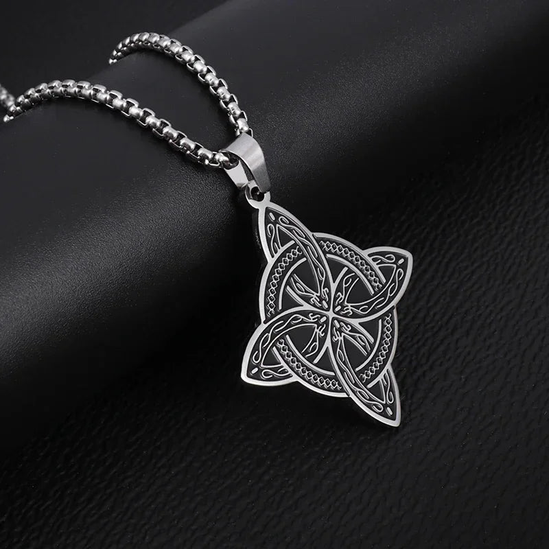 Stainless Steel Witchcraft Witch's Knot Adjustable Bracelet for Men Women Irish Celtic Supernatural Lucky Jewelry