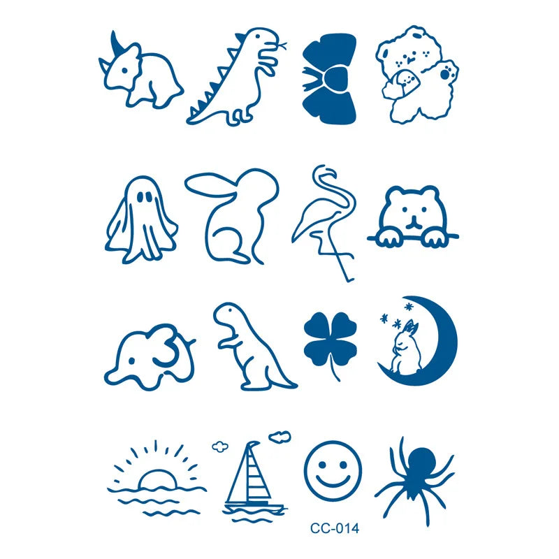 Finger Cochlear Herbal Fruit Juice Tattoo Sticker Waterproof Men Women Lasting Small Love Planet Semi Permanent Temporary Tattoo