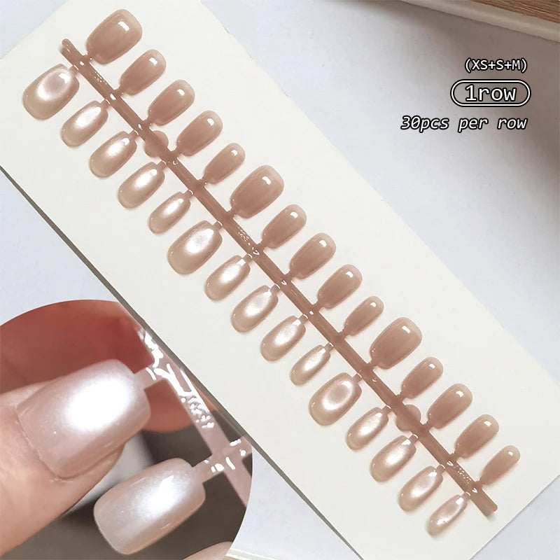 30Pcs Nail Tip Fake Nail Fashion Wearable False Nails Simple Full Cover Press on Nails DIY Wear Nail Tool