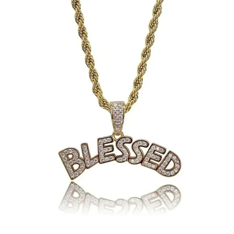 Hip-Hop Iced Out Spades Playing Card Necklace Men\'s Personalized Street Hip-Hop Rock Trend Jewelry Cool Luck Necklace