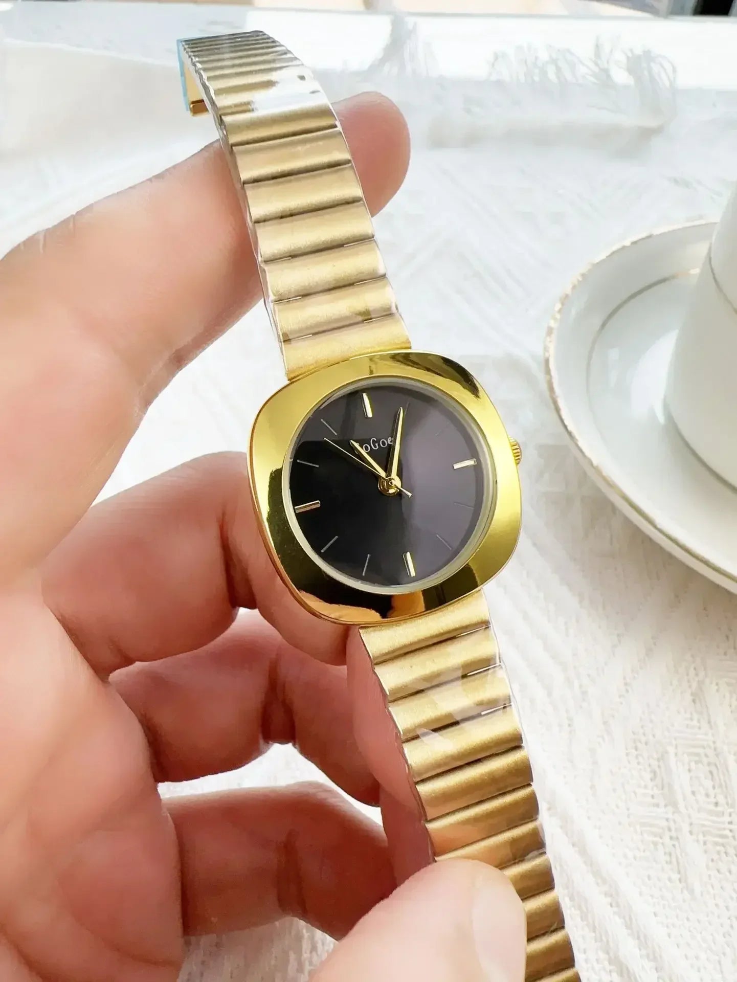 Ladies Simple Gold Quartz Watch Brand Watches for Women Adjustable Stainless Steel Strap Luxury Gift Wristwatches Dropshipping