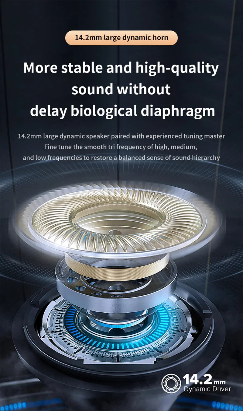 Invisible Bluetooth 5.3 Headphones Wireless Sleep Earphones HiFi Stero Noise Reduction Earbuds Sports Headsets for Xiaomi iPhone