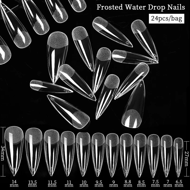 False Nail Tips Extension System Full Cover Sculpted Coffin False Fake Nail Tips DIY Practice Manicure Tools Quick Building Mold