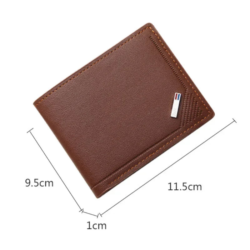 Men Foldable Wallets Picture Coin Slim Purses Business Money Credit ID Cards Holders Vintage Business Practical Men Wallets