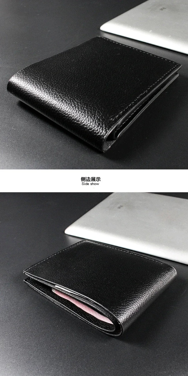 Men's Wallets Premium Product  for Man Short Black Walet Portefeuille Homme  Purse  Clutch Purse  Card Holder  Photo Holder