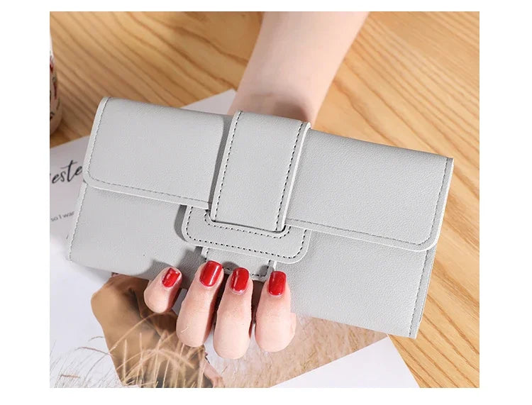 Women  Large Capacity Leather Wallet Cardholder Coin Purses Clutch Phone Credit Card Holder Ladies Luxury Bag
