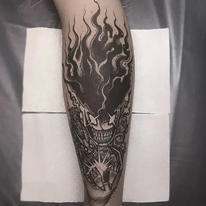 Long Lasting Temporary Tattoo Stickers Men Arm Sleeve Body Painting Juice Ink Fake Tattoo For Male Adult Semi Permanent Tattoos
