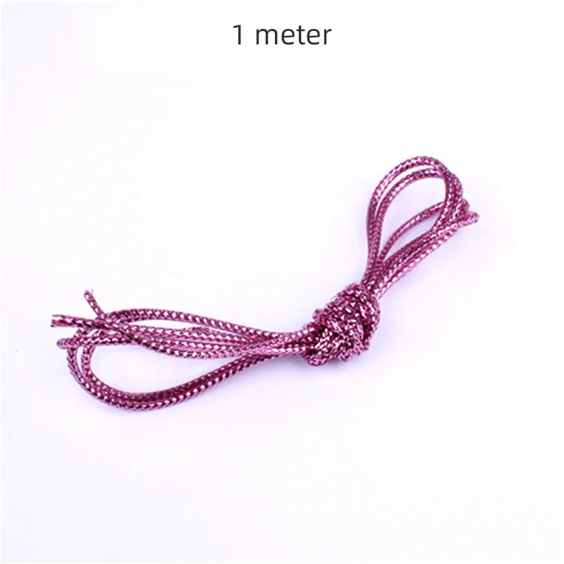 Dreadlock Braids Hair Accessories Silver Gold Braiding Hair Deco Styling Shimmer Stretchable African Braid Braided Elastic Cord