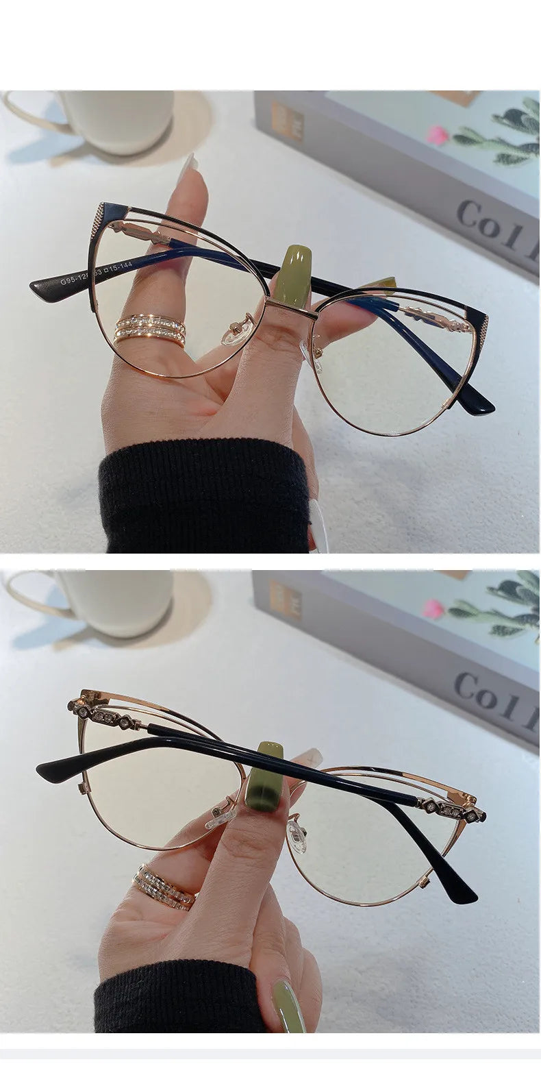 Brand Design Retro Lady Cat Eye Glasses Frame Anti Blue Light Computer Goggles Women Fashion Eyewear Gafas Mujer Anti Luz Azul