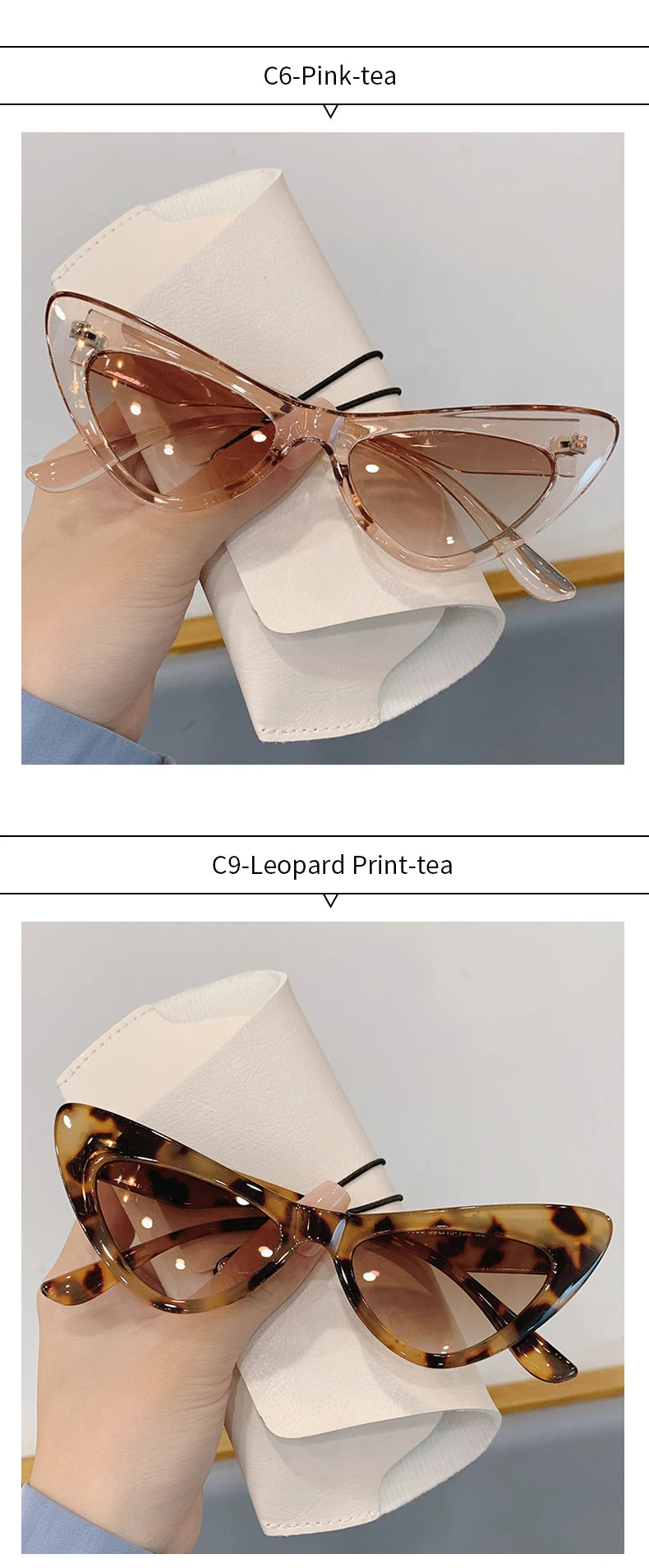 Fashion Cat Eye Sunglasses for Women 2023 New Fashion Vintage Personality Glasses Candy Colors Eyewear Outdoor Street Shooting