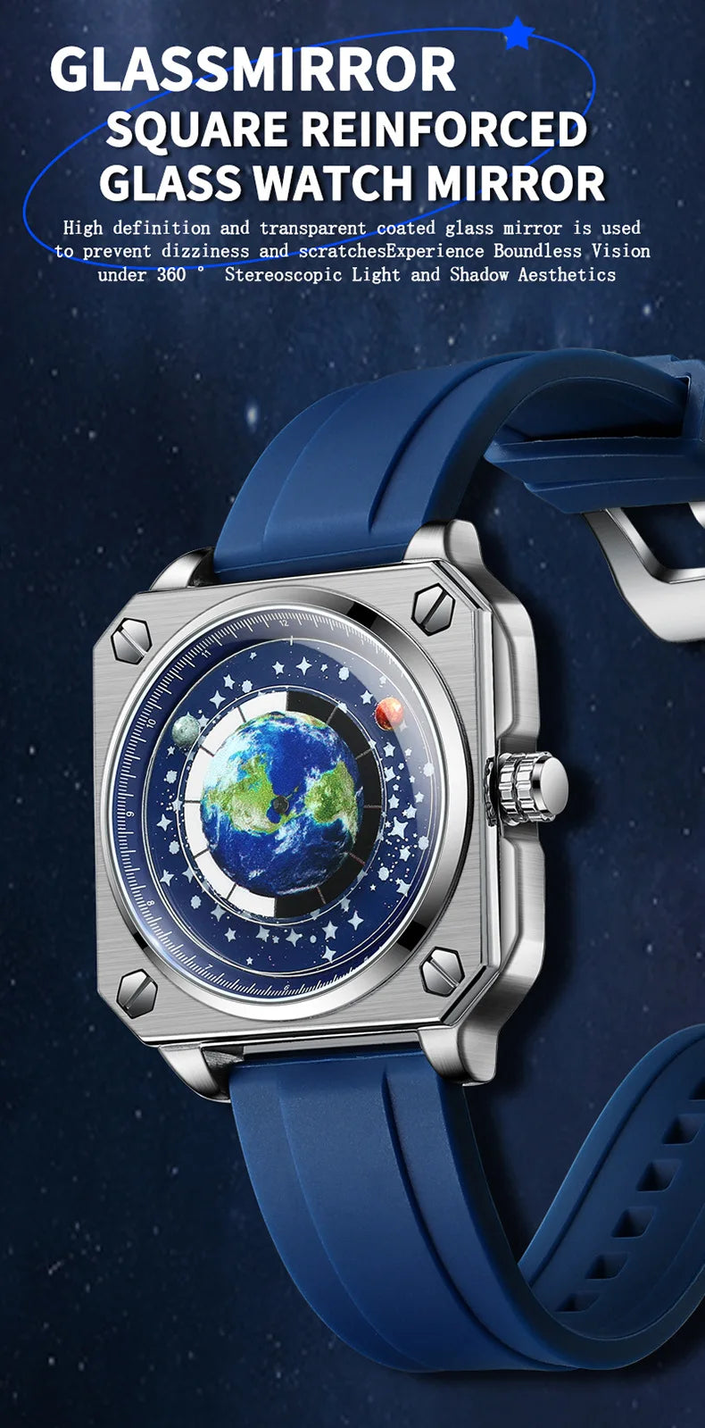 UTHAI Earth Watch Business Male Student Watch Planet Personalized Creative Wormhole New Concept Male Fashion Quartz Watches