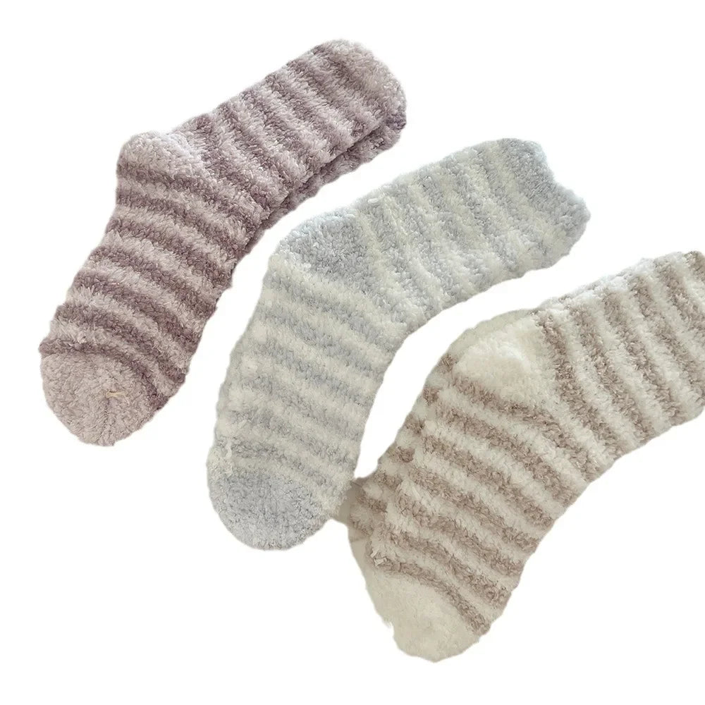 Women Fluffy Socks Thick Coral Velvet Winter Warm Home Indoor Floor Terry Towel Fuzzy Sock Woman Calcetines