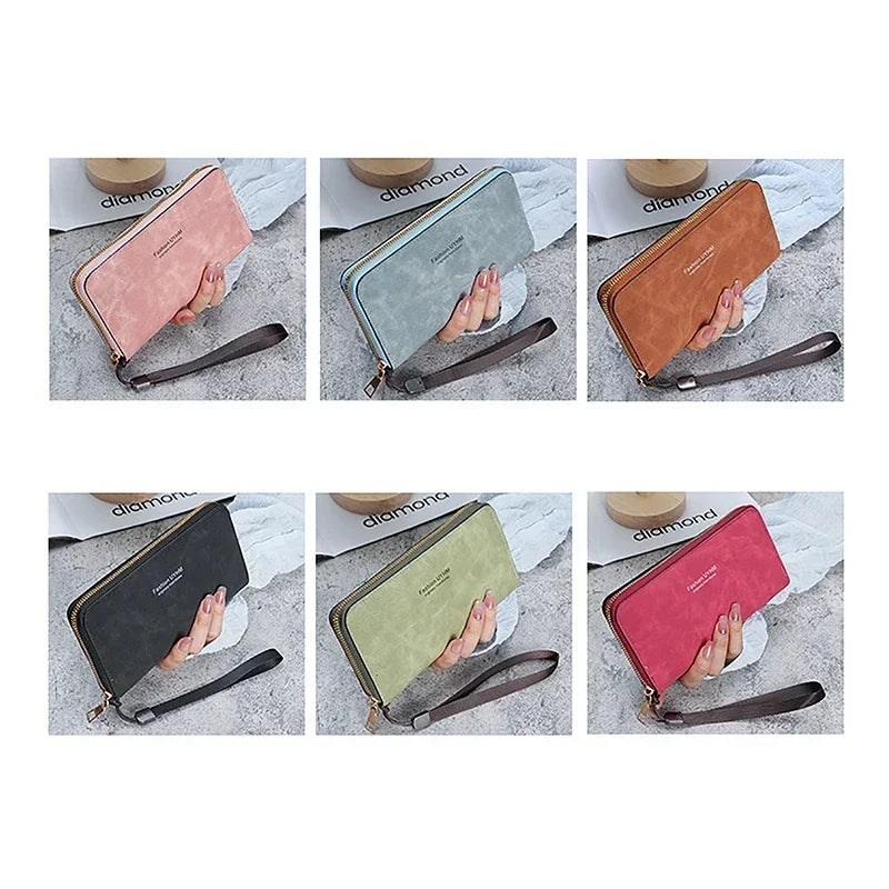 2024 Fashion Ladies Holding Long Wallets for Women Handbag Multi-function Card Mobile Phone Bag for Women Change Lady Purse