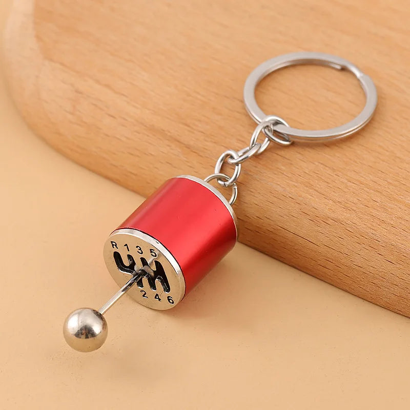 Beautiful Car Modification Pendant Six Gear Shift Keychain Car Pendant Shifter Metal Keyring