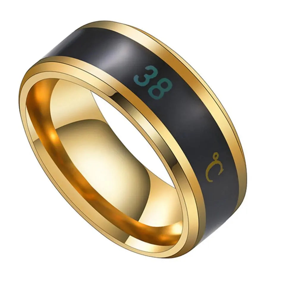 New Smart Temperature Ring Fashion Smart Stainless Steel Classic Wedding Couple Modern For Women Men Waterproof Rings jewelry
