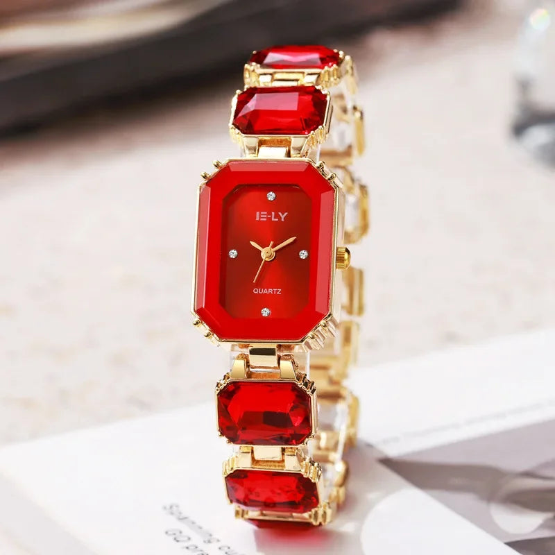Famous Brand Women Watch Big Water Diamond Bracelet Strap Quartz Watch Fashion Ladies Gift Wristwatch Luxury Clock Dropshipping