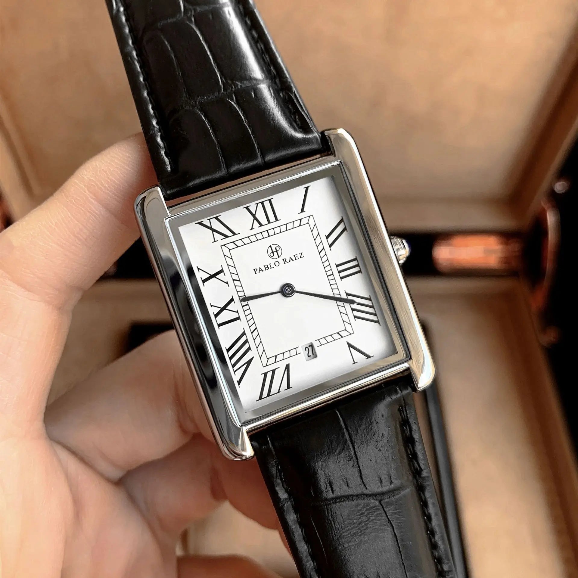 UTHAI Men Watch Business Light Luxury Brand Square Classical Calendar Waterproof Belt Male Fashion Quartz Clock Watches Gift