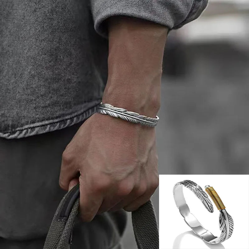 Silver-Plated Retro Six-Character Mantra Bracelet Men\\'s Heart Sutra Cuff Bangles Buddhist Religion Lucky Amulet Jewelry