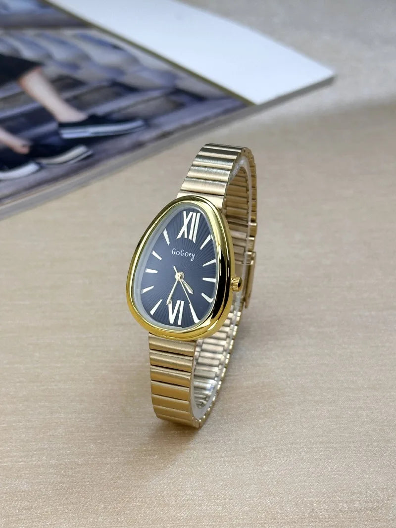 Famous Brand Ladies Watches Snake Head Watch Women Luxury Gift Quartz Wristwatches Fashion Steel Strap Clock Dropshipping
