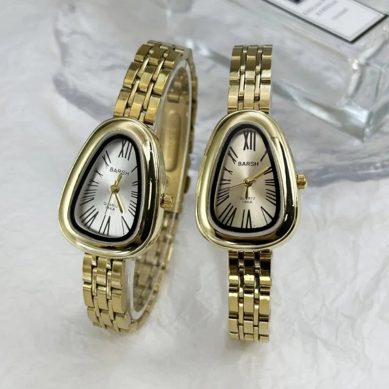 Hot Sale Stainless Steel Strap Women's Watch Irregular Snake Head Dial Ladies Quartz Watch Fashion Luxury Gift Clock Wholesale